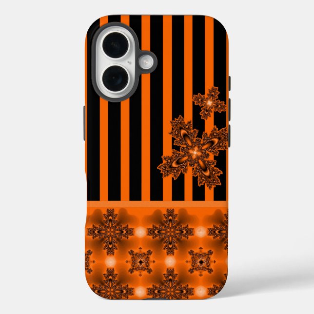 Funda iPhone 16 Flores de Artdeco en estilo retro (Reverso )