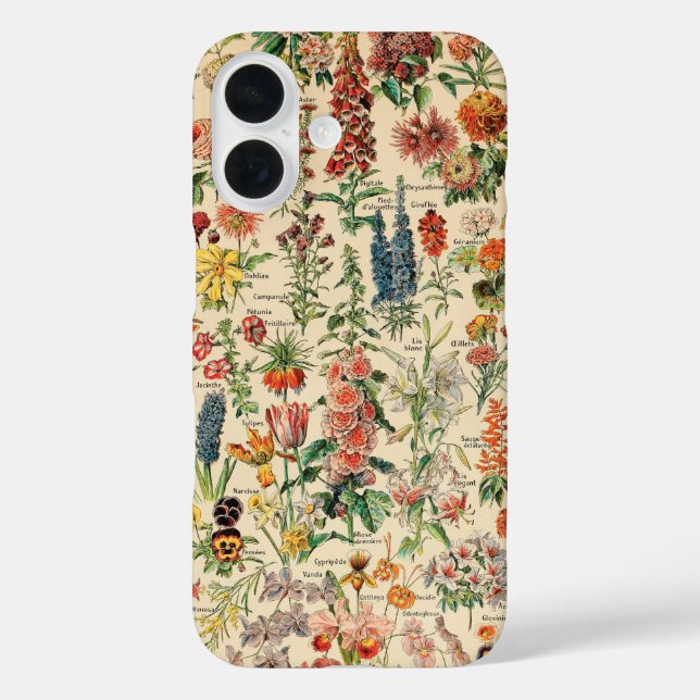 Funda iPhone 16 Flores de época (Reverso )