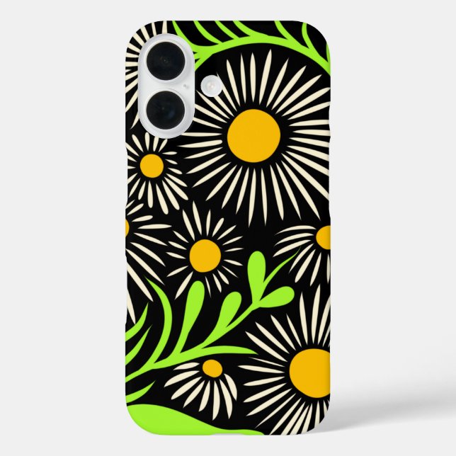 Funda iPhone 16 flores de manzanilla (Reverso )