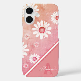Funda iPhone 16 Flores de margarita: Minimalista patrón floral