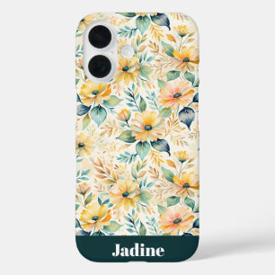 Funda iPhone 16 Flores de oro soleadas