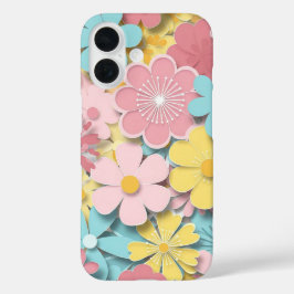 Funda iPhone 16 Flores de papel