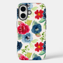 Funda iPhone 16 Flores de plumas impresas