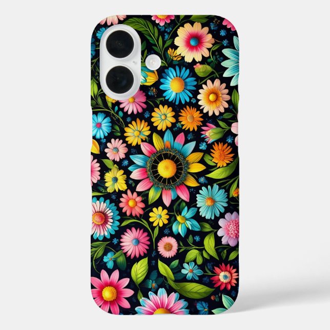 Funda iPhone 16 Flores de primavera (Reverso )