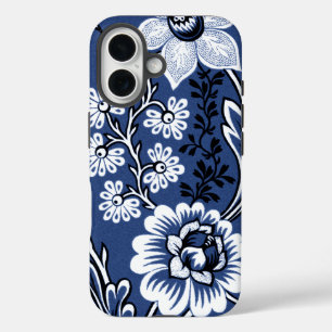 Funda iPhone 16 Flores Fantásticas (Azul) Arte Refinado