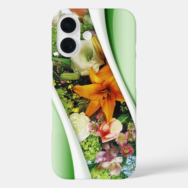 Funda iPhone 16 Flores floristas (Reverso )