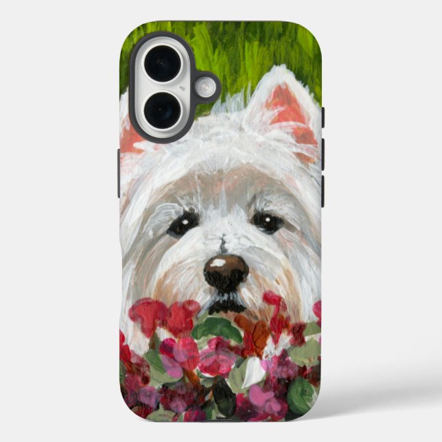 Funda iPhone 16 Flores occidentales y rosas (Reverso )