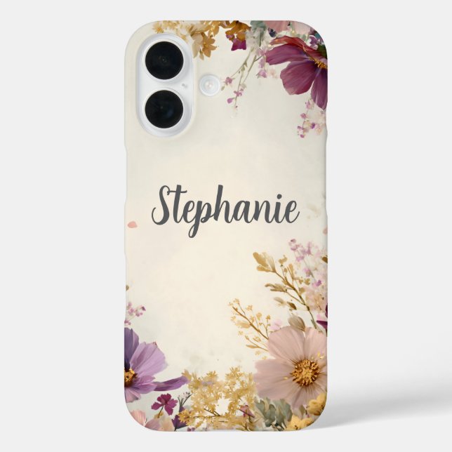 Funda iPhone 16 Flores silvestres (Reverso )