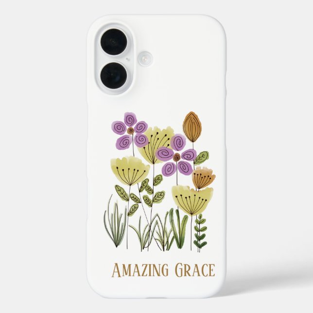 Funda iPhone 16 Flores Silvestres de Amazing Grace (Reverso )