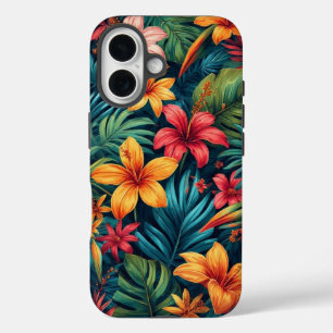 Funda iPhone 16 Flores Tropicales