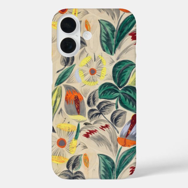 Funda iPhone 16 Flores tropicales | (Reverso )
