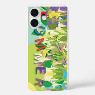 Funda iPhone 16 flores tropicales de verano