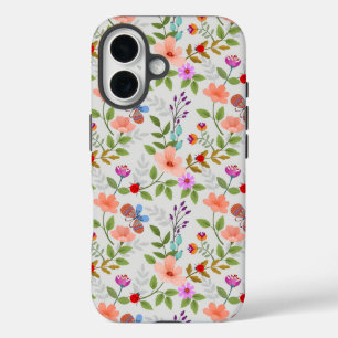 Funda iPhone 16 Flores Y Mariposas