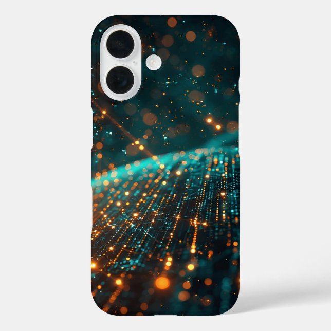 Funda iPhone 16 Flujo de datos cuánticos (Reverso )