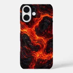 Funda iPhone 16 Flujo de Lava Fundida Patrón Abstracto