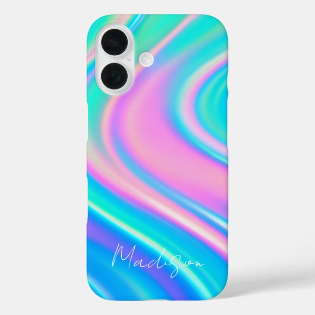 Funda iPhone 16 Flujo de Onda Irisada (Reverso )