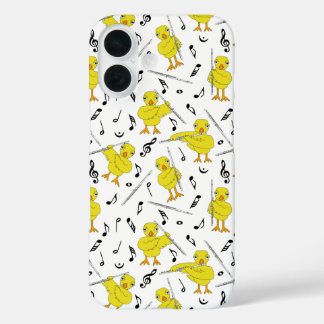 Funda iPhone 16 Flute Chick Music Notes
