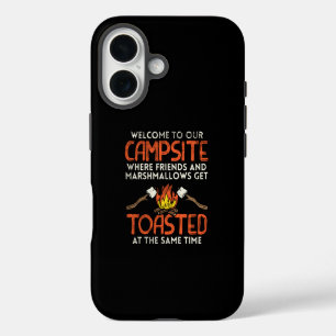 Funda iPhone 16 Fogata de camping y malvaviscos