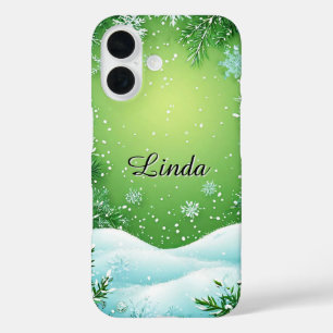 Funda iPhone 16 Follaje de invierno que rodea la escena