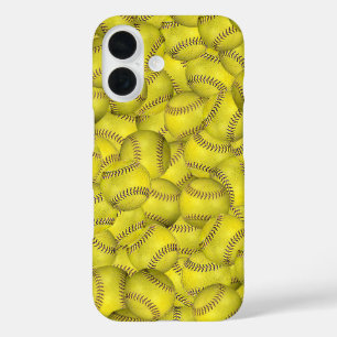 Funda iPhone 16 Fondo amarillo de baloncesto