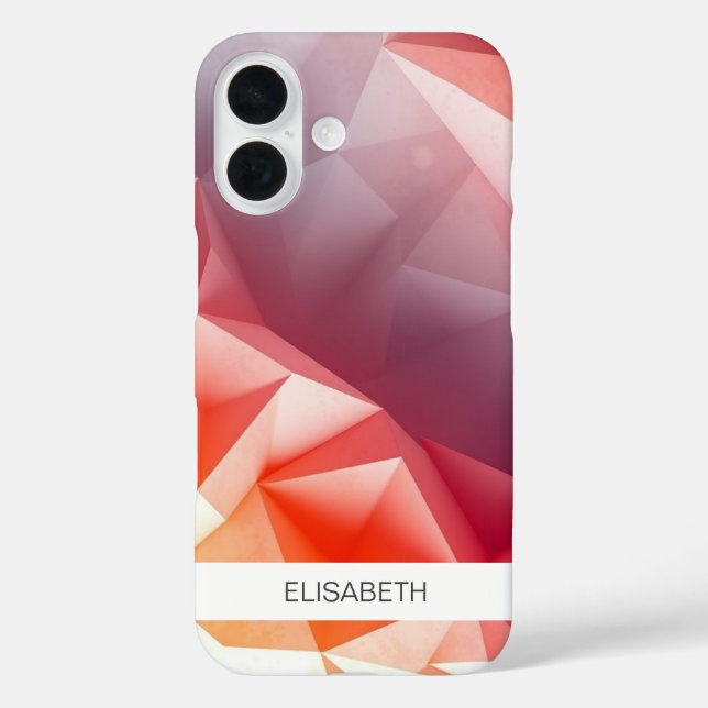 Funda iPhone 16 Fondo de acuarela artificial | Tu nombre (Reverso )