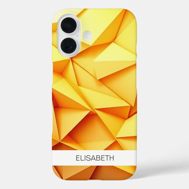 Funda iPhone 16 Fondo de acuarela artificial | Tu nombre (Reverso )