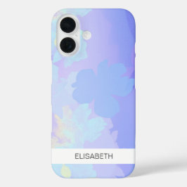Funda iPhone 16 Fondo de acuarela artificial | Tu nombre