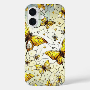 Funda iPhone 16 Fondo de Mariposas en Vidrio