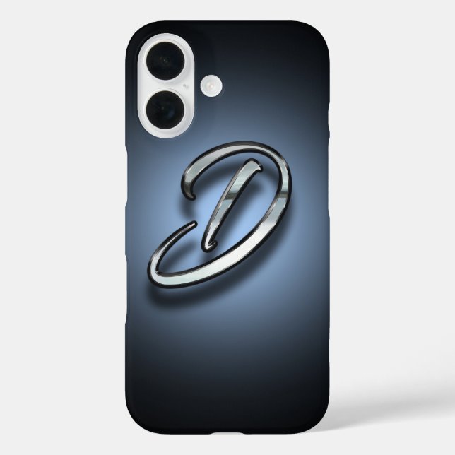 Funda iPhone 16 Fondo de Monograma con Luz Destacada (Reverso )