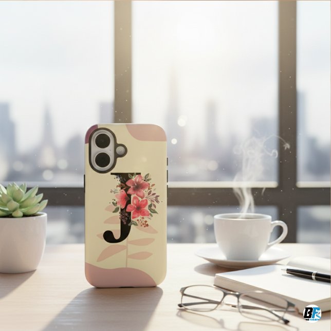 Funda iPhone 16 Forma Botánica Boho Retro con el nombre 1ª Capital (Subido por el creador)