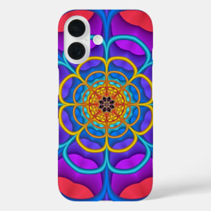 Funda iPhone 16 Forma decorativa abstracta Flor