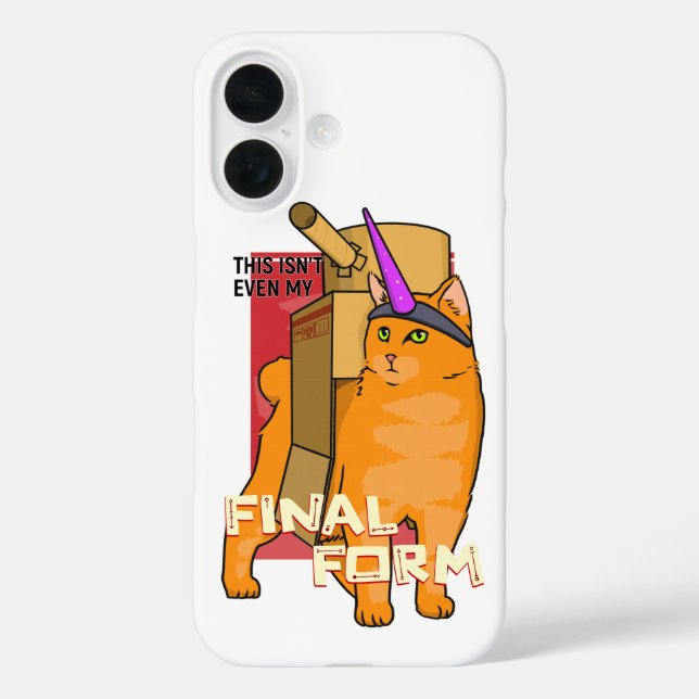Funda iPhone 16 Forma final - Gato de batalla (Reverso )