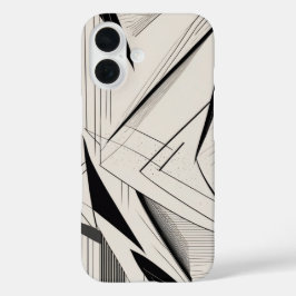 Funda iPhone 16 Formas de arte de línea