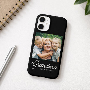 Funda iPhone 16 Foto de Abuela Establecida con Letra
