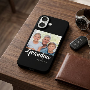Funda iPhone 16 Foto de Abuelo Negro Establecido Script
