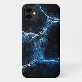 Funda iPhone 16 Foto de arte de hielo azul oscuro