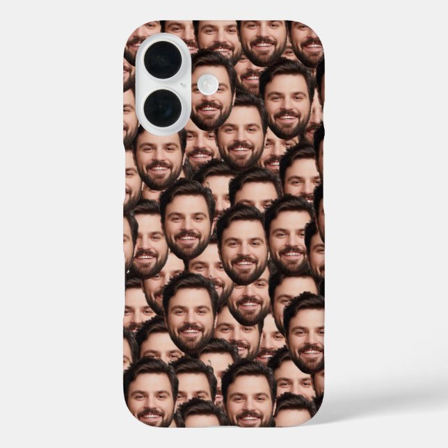 Funda iPhone 16 Foto de Cara Divertida Personalizada Única (Reverso )