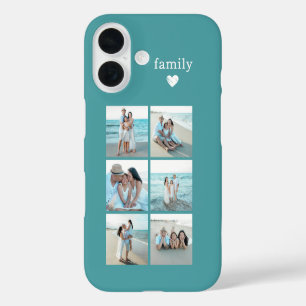 Funda iPhone 16 Foto de Familia 6 Verde Azul
