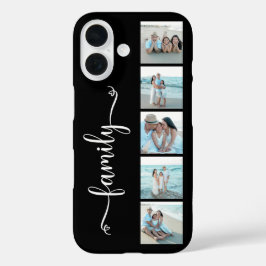 Funda iPhone 16 Foto de Familia Script Negra