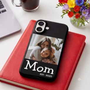 Funda iPhone 16 Foto de fuente caprichosa divertida en blanco de M