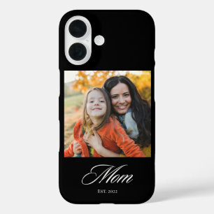 Funda iPhone 16 Foto de guión elegante establecido por madre negra