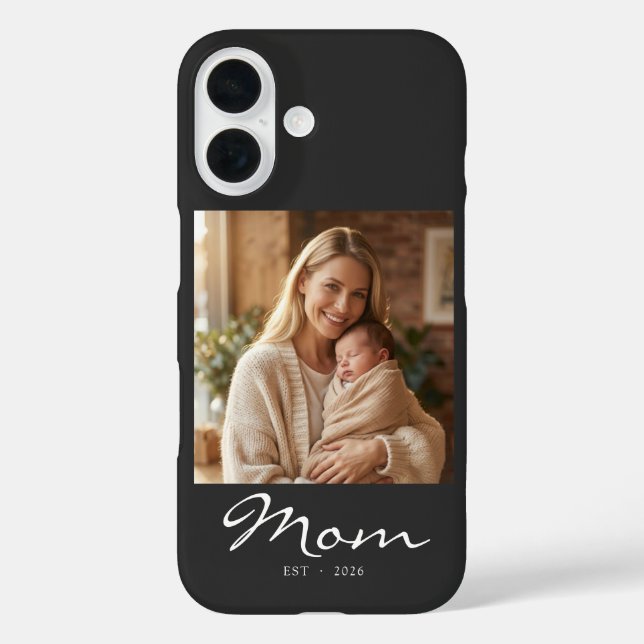 Funda iPhone 16 Foto de guion establecida de mamá negra (Reverso )