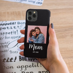 Funda iPhone 16 Foto de guion establecido de madre negra