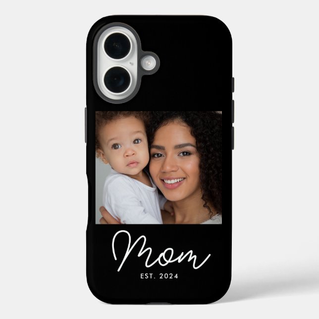 Funda iPhone 16 Foto de guión establecido de mamá negra (Reverso )