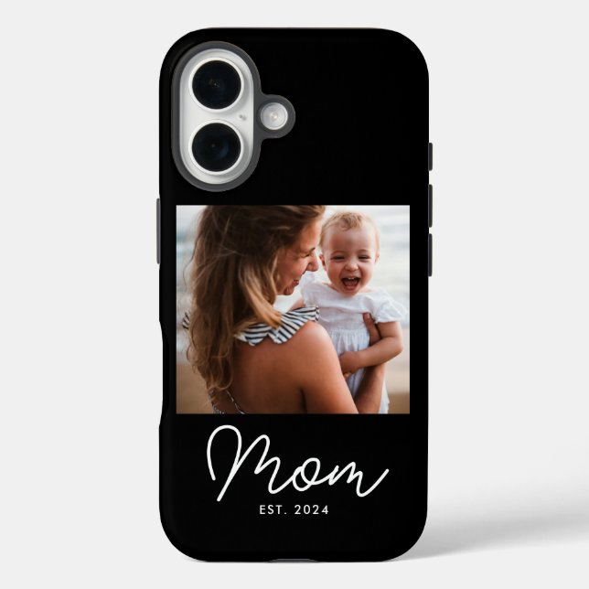 Funda iPhone 16 Foto de guión establecido de mamá negra (Reverso )