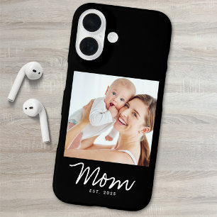 Funda iPhone 16 Foto de guión establecido de mamá negra
