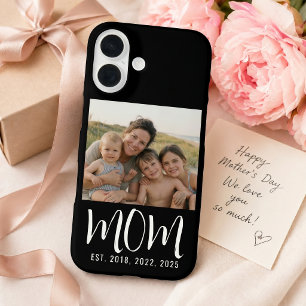 Funda iPhone 16 Foto de guión establecido de mamá negra