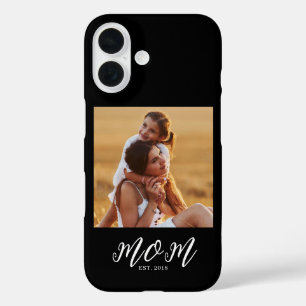 Funda iPhone 16 Foto de guión establecido de mamá negra