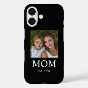 Funda iPhone 16 Foto de guion establecido de mamá negra