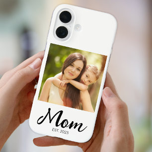 Funda iPhone 16 Foto de guión establecido por mamá